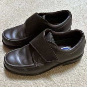 Dr. Scholl's Brown Leather Dress Shoe Velcro Close Size 8E
